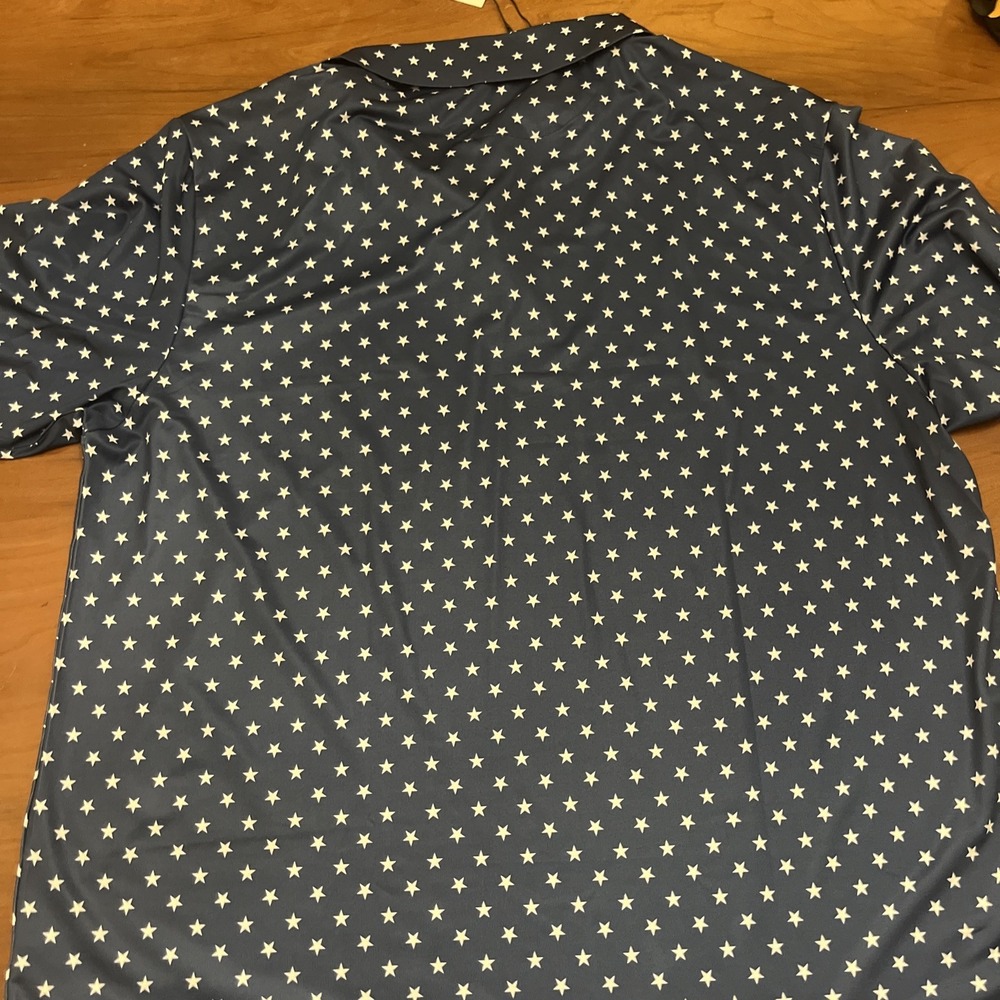 Yatta Golf Fourth Of July All Over Print Star Polo Size 2XL - Picture 6 of 7